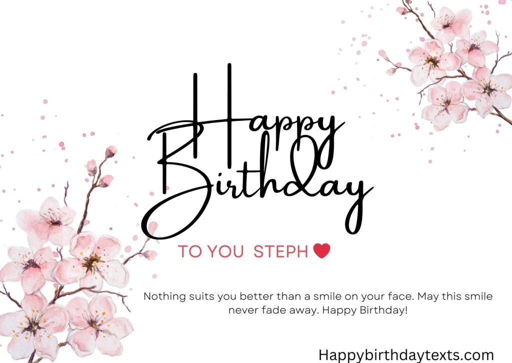 An image wishing steph a happy birthday