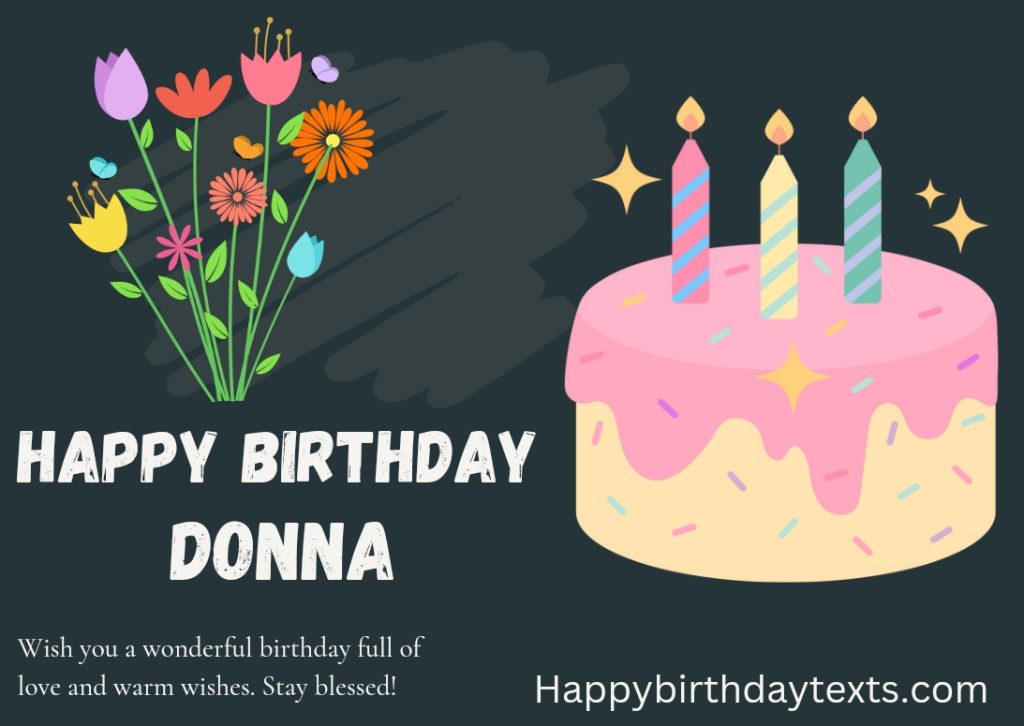 An image wishing Donna a happy birthday