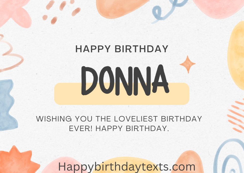 An image wishing Donna a happy birthday