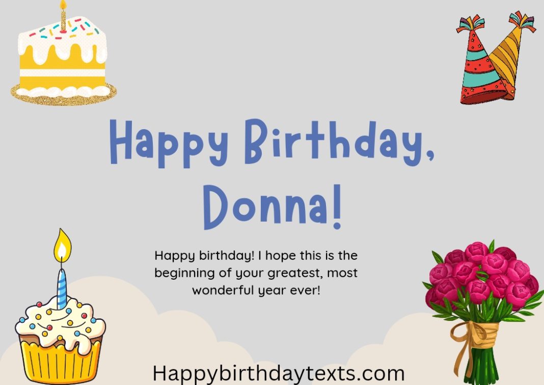 An image wishing Donna a happy birthday