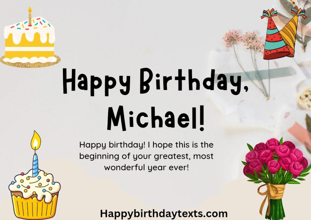 An image wishing Michael a happy birthday