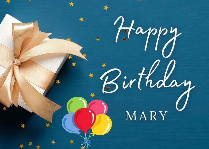 An image wishing Mary a happy birthday