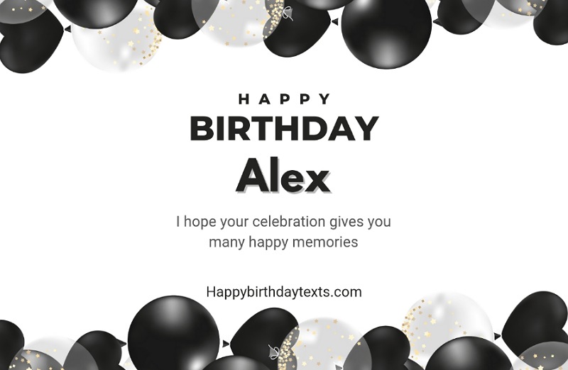 An image wishing alex a happy birthday