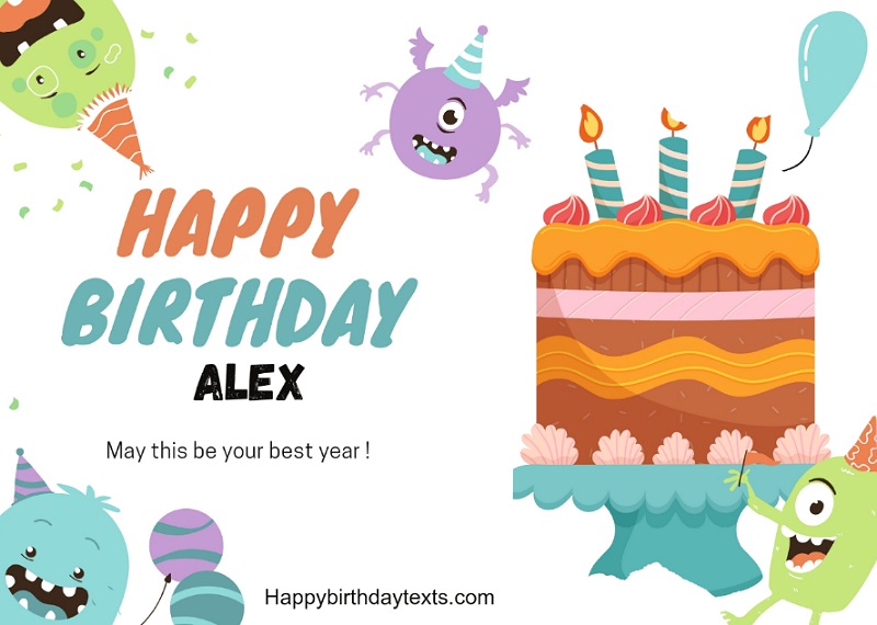 An image wishing alex a happy birthday