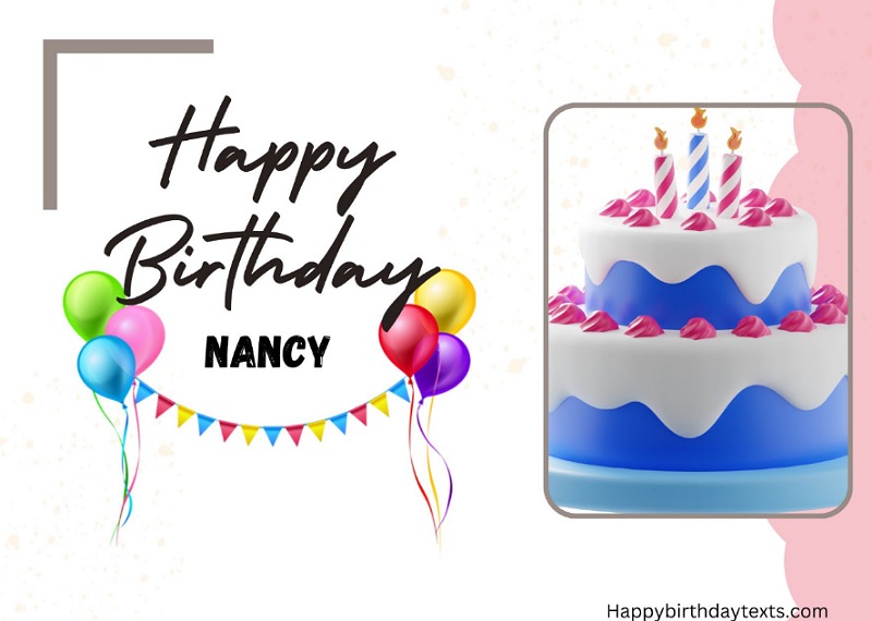 An image wishing Nancy a happy birthday