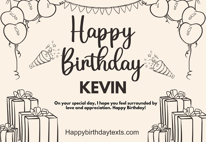 An image wishing Kevin a happy birthday