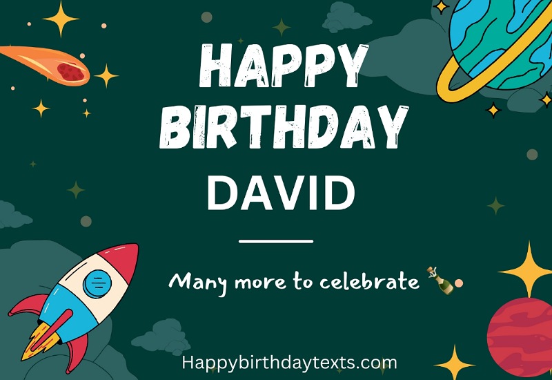 An image wishing David a happy birthday