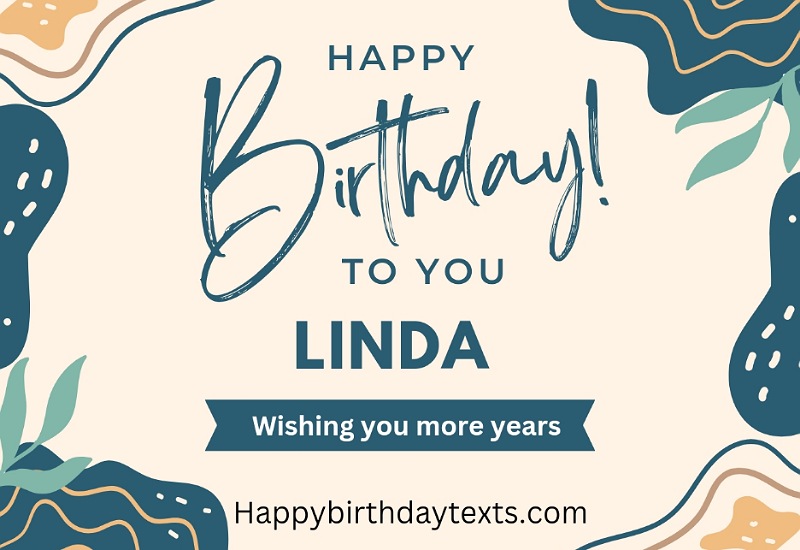 An image wishing Linda a happy birthday