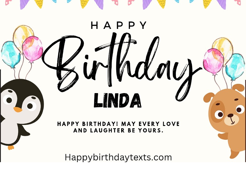 An image wishing Linda a happy birthday