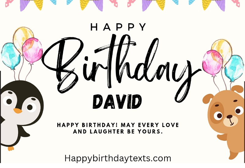 An image wishing david a happy birthday