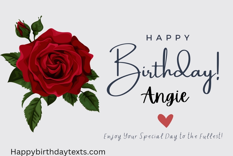 An image wishing Angie a happy birthday