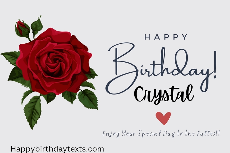 An image wishing crystal a happy birthday