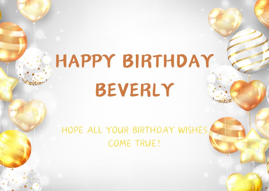 An image wishing Beverly happy birthday