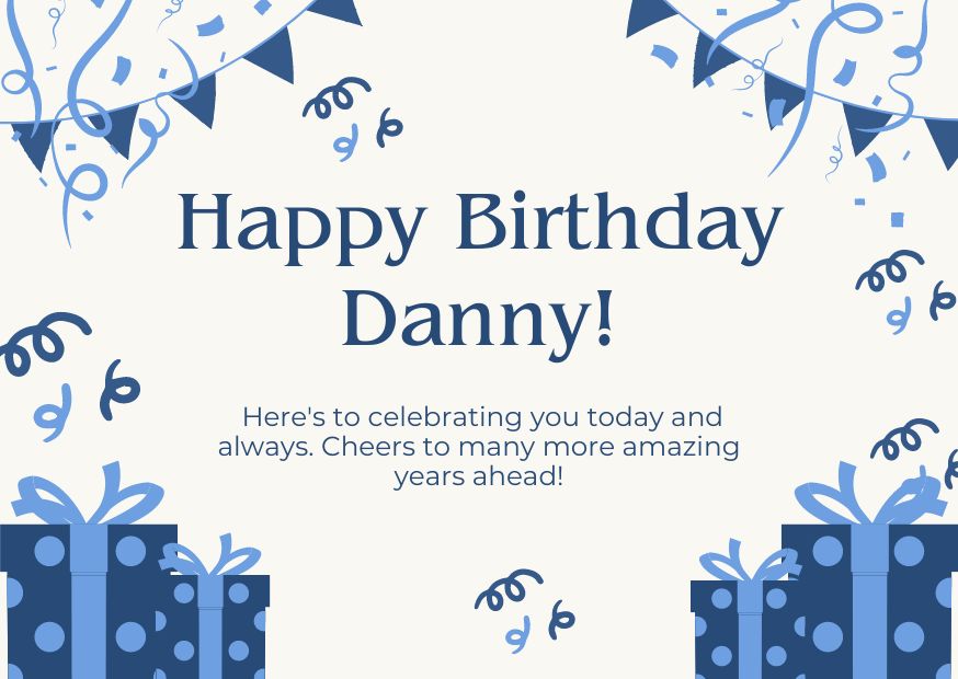 An image wishing Danny a happy birthday