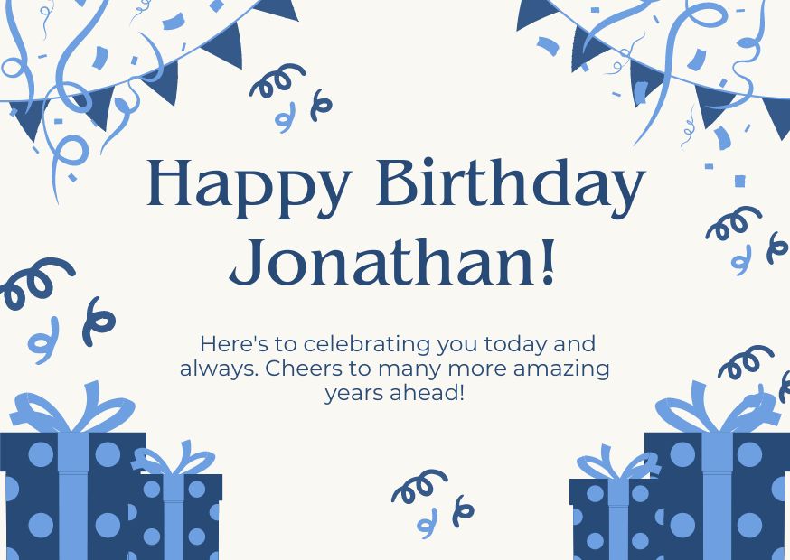 An image wishing Jonathan a happy birthday