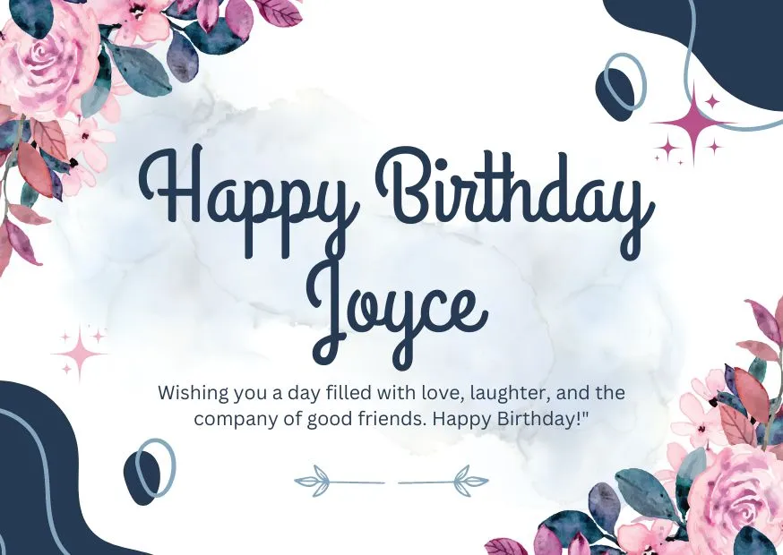 An image wishing Joyce happy birthday