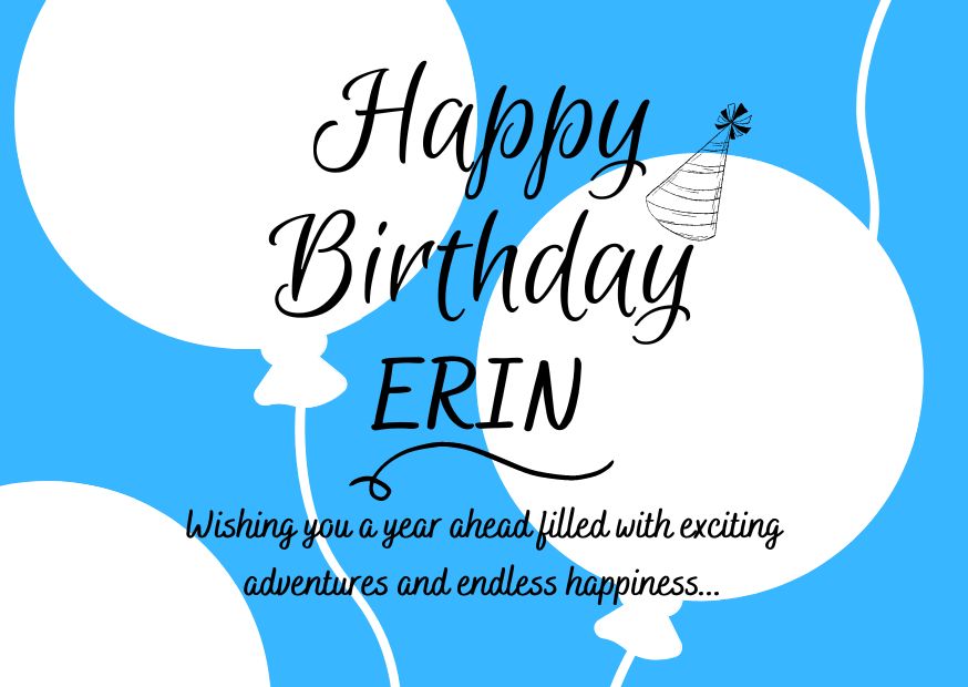 Happy Birthday Erin