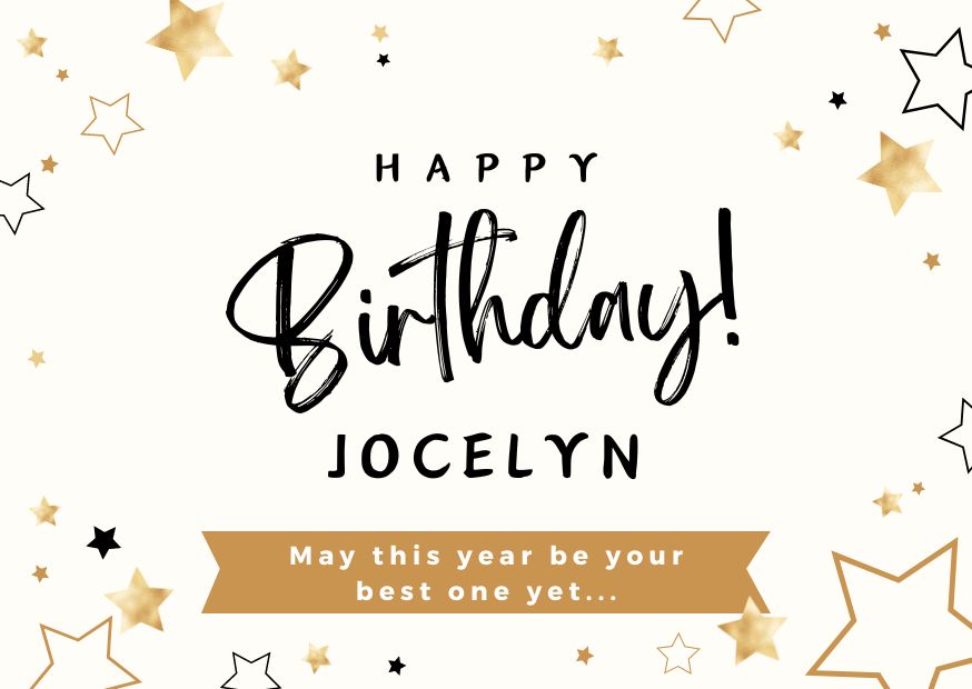 Happy Birthday Jocelyn