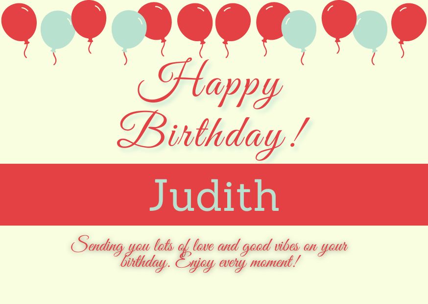 Happy Birthday Judith