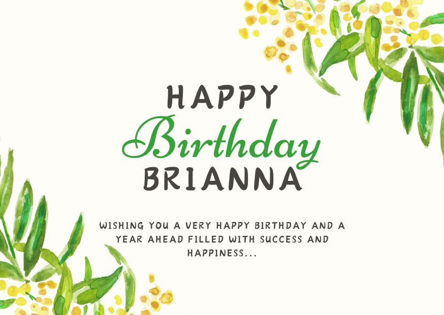 Happy Birthday Brianna