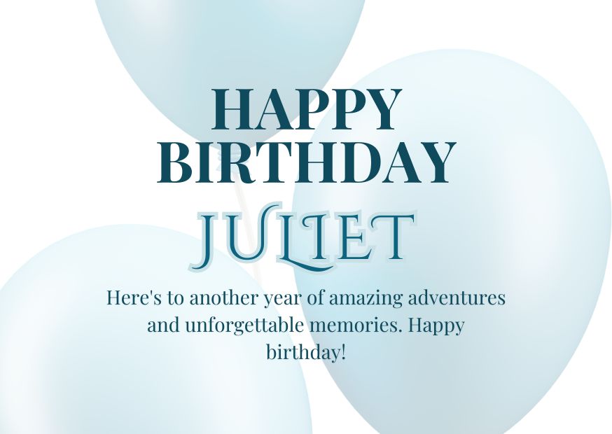 Happy Birthday Juliet Image