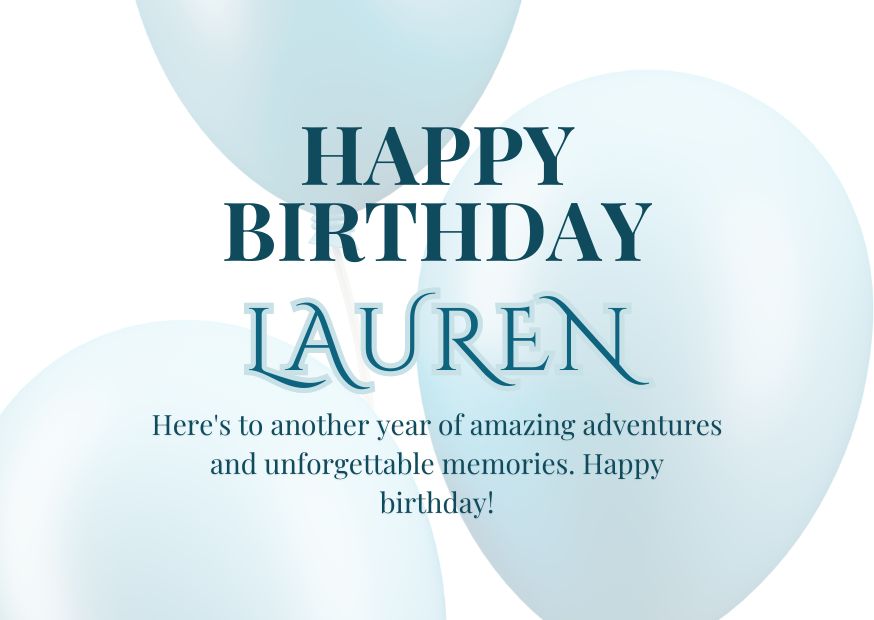 Happy birthday Lauren Image