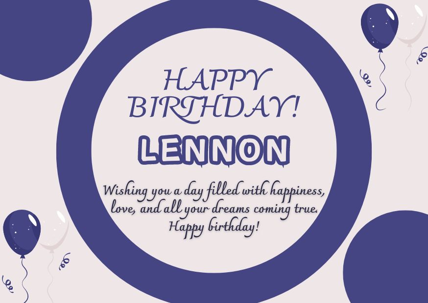 Happy Birthday Lennon Image