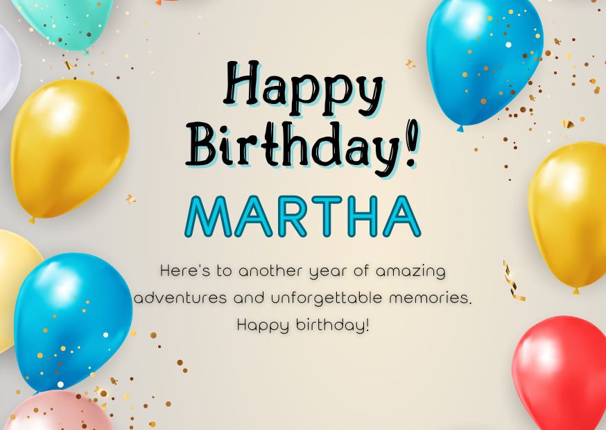 Happy Birthday Martha Image