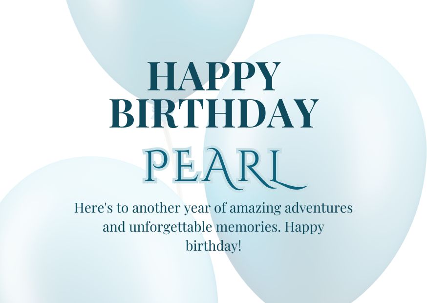 Happy Birthday Pearl Image