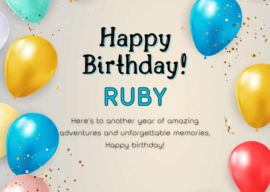 Happy Birthday Ruby Image