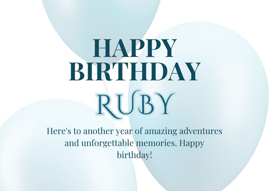 Happy Birthday Ruby Image