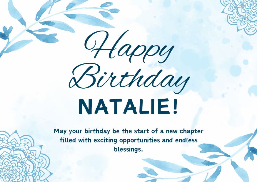 Beautiful Happy Birthday Natalie image with a Flower