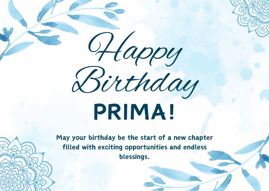 Beautiful Happy Birthday Prima image with a Flower