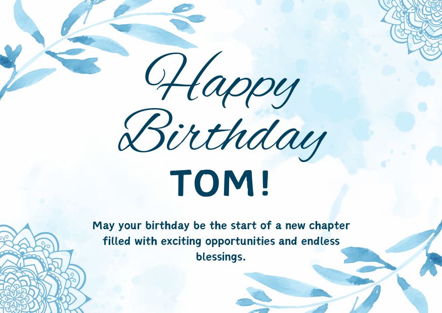 Beautiful Happy Birthday Tom image with a Flower