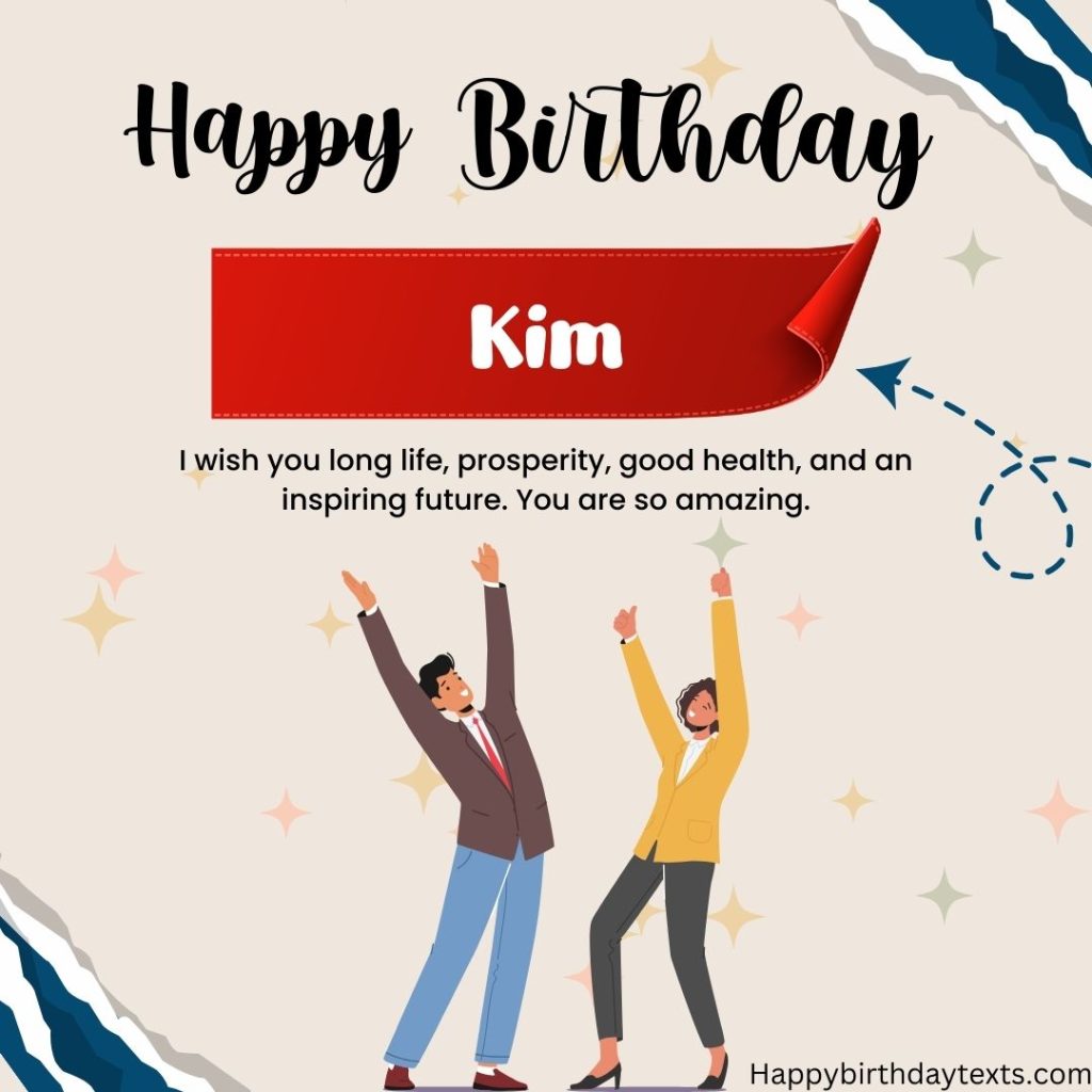 Amazing Happy birthday Kim image