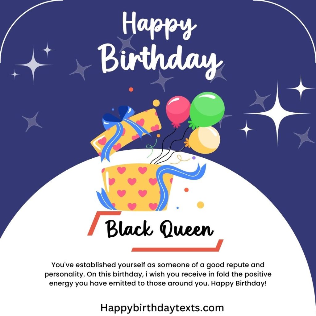 Beautiful Happy Birthday Black Queen Image