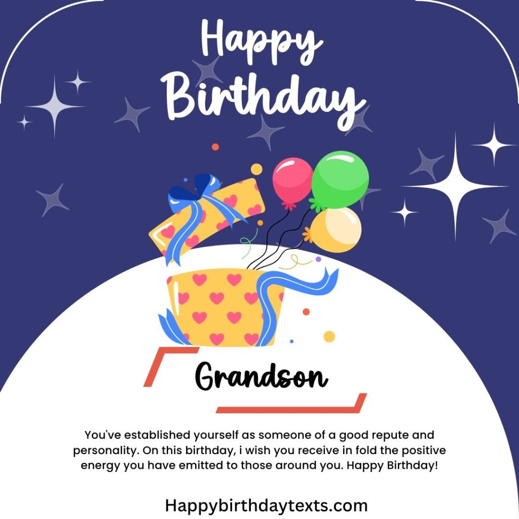 Beautiful Happy Birthday Grandson Image