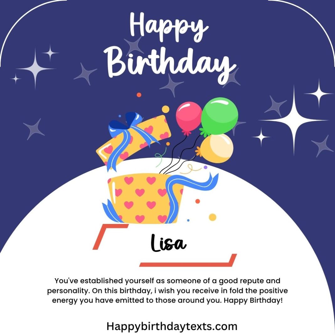 Beautiful Happy Birthday Lisa Image