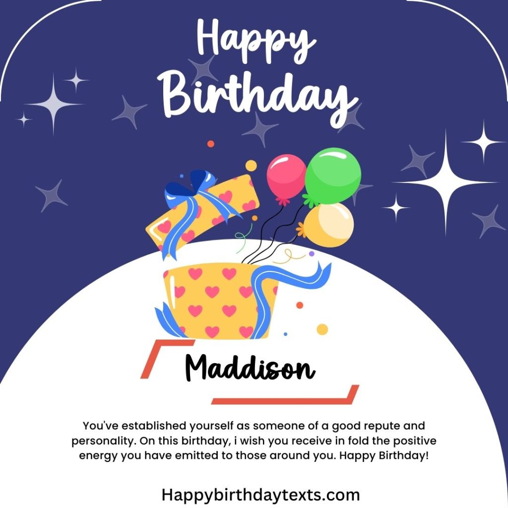 Beautiful Happy Birthday Maddison Image 260