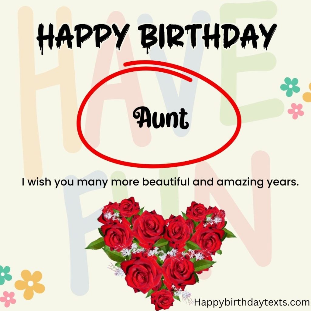 Happy Birthday Aunt Image with Roses