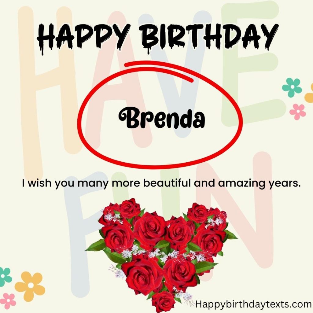 Happy Birthday Brenda Image with Roses 48