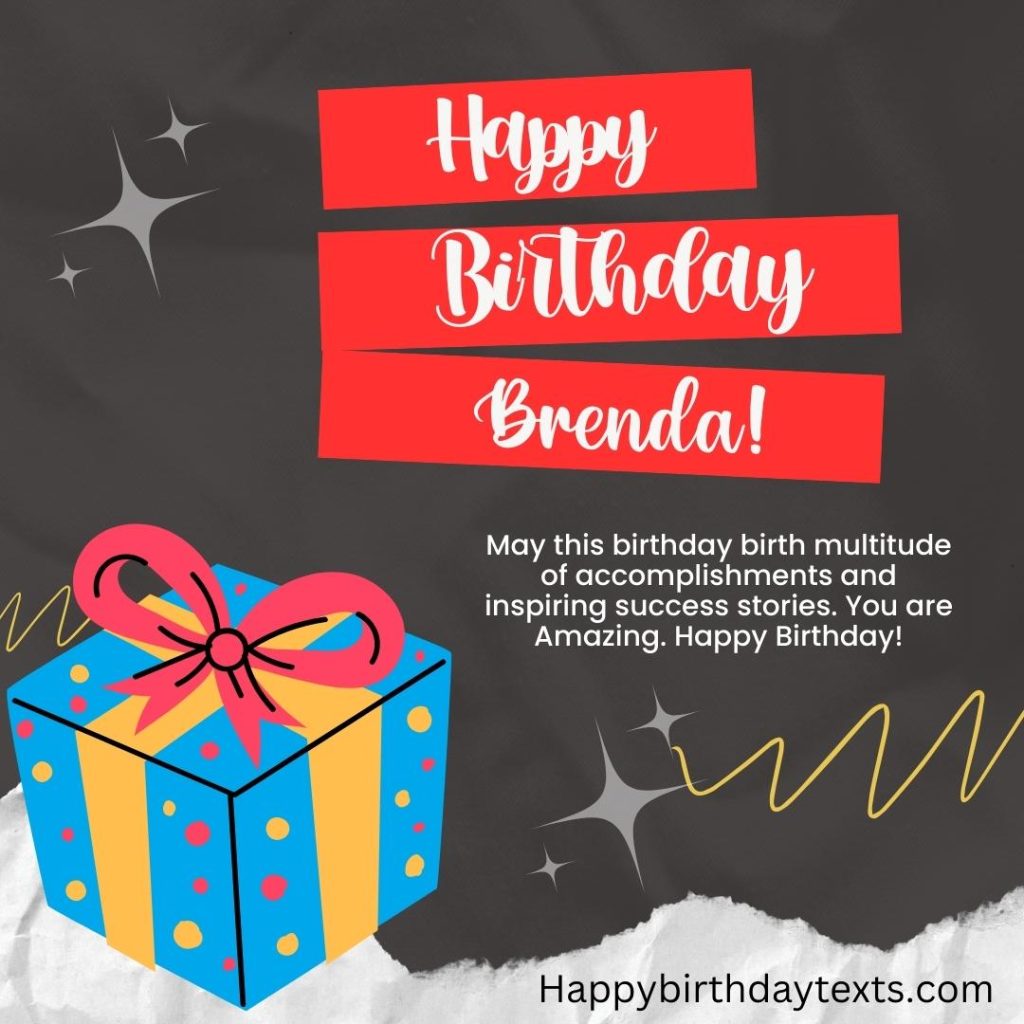 Happy Birthday Brenda image with a birthday gift