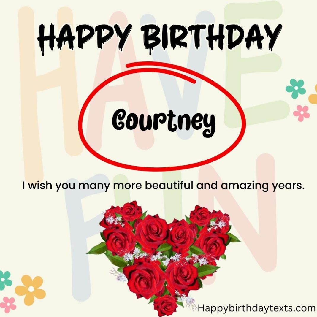 Happy Birthday Courtney Image with Roses 48