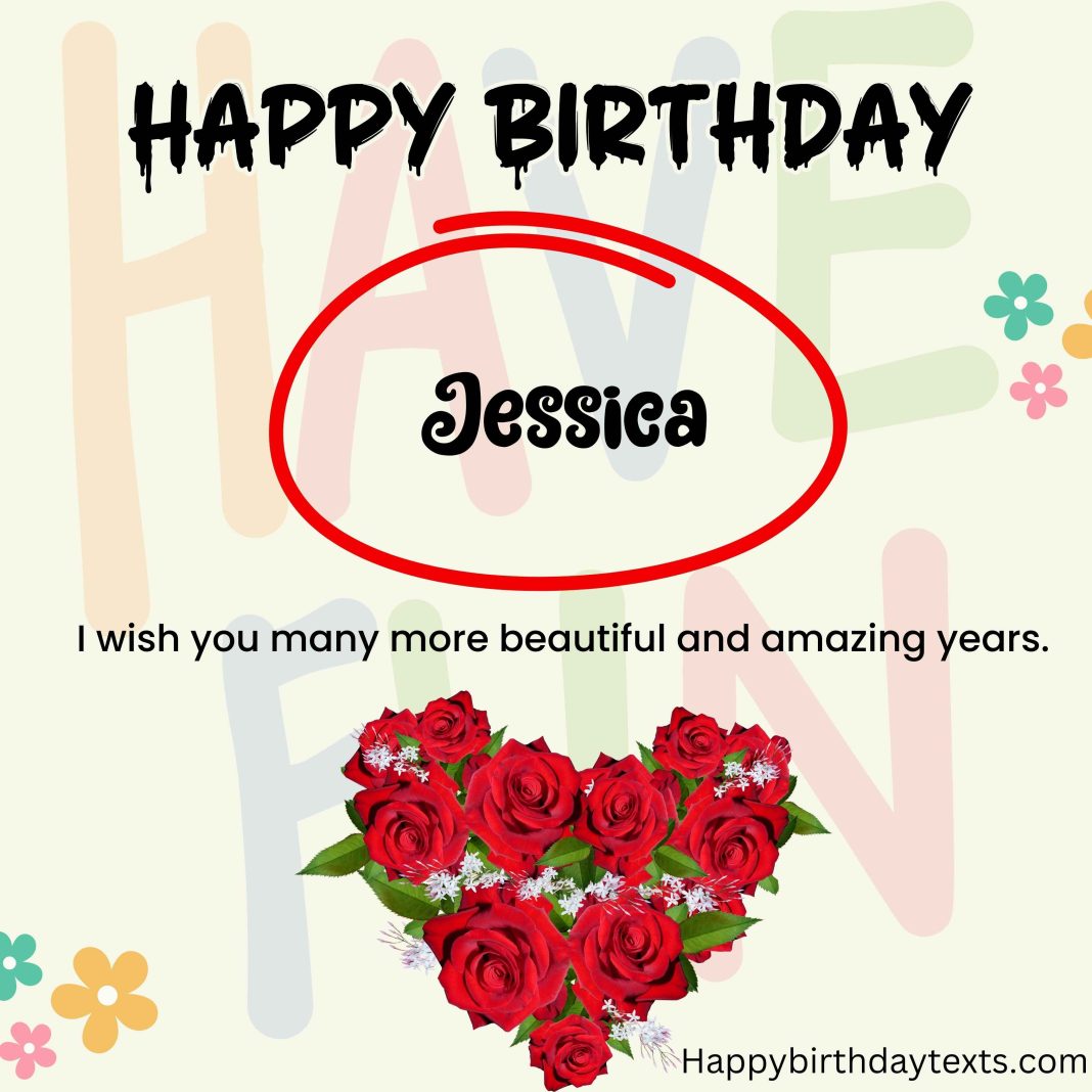 Happy Birthday Jessica Image with Roses