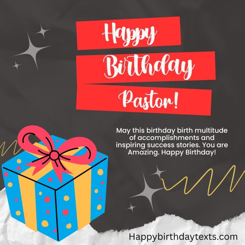 Happy Birthday Pastor image with a birthday gift