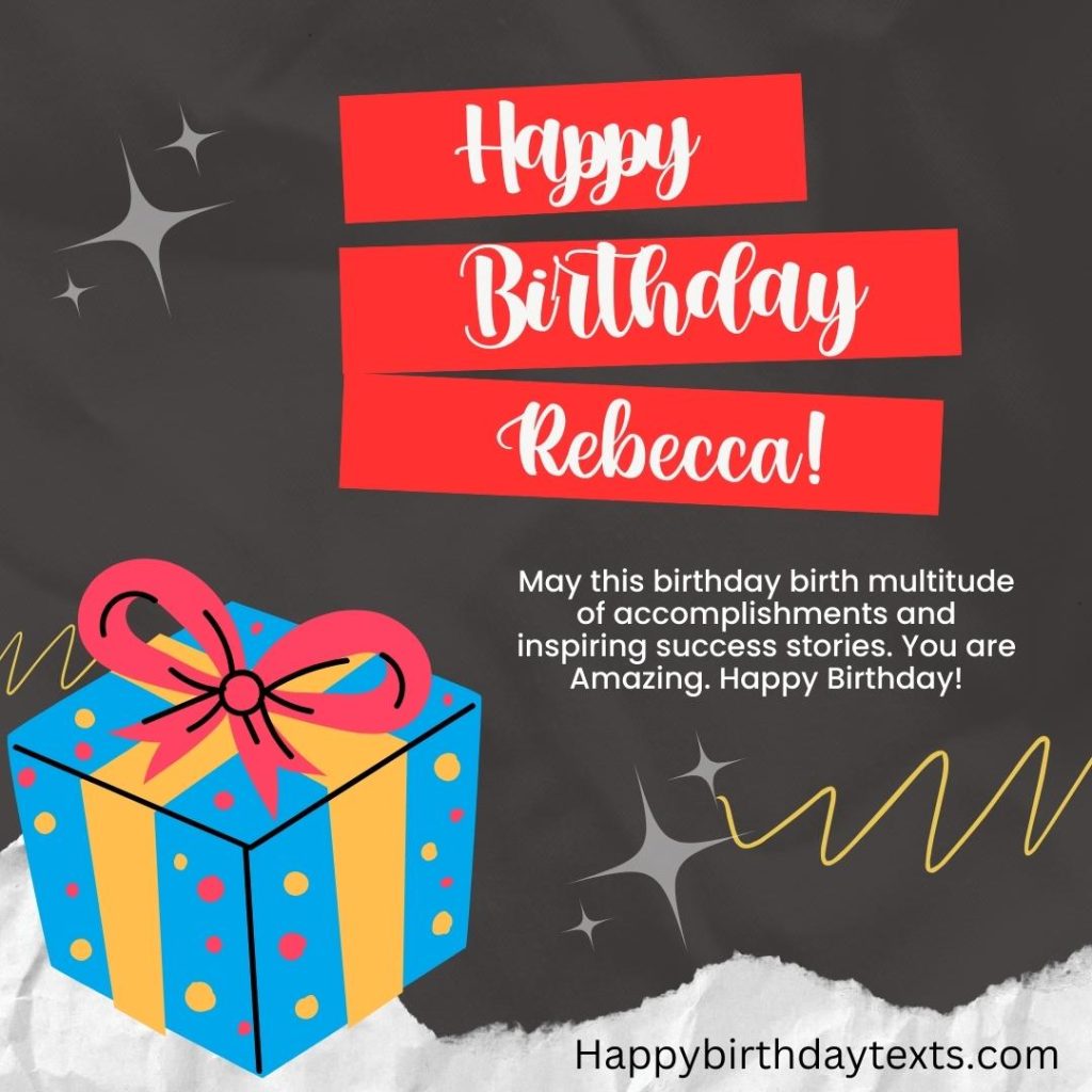 A well designed Happy Birthday Rebecca Card