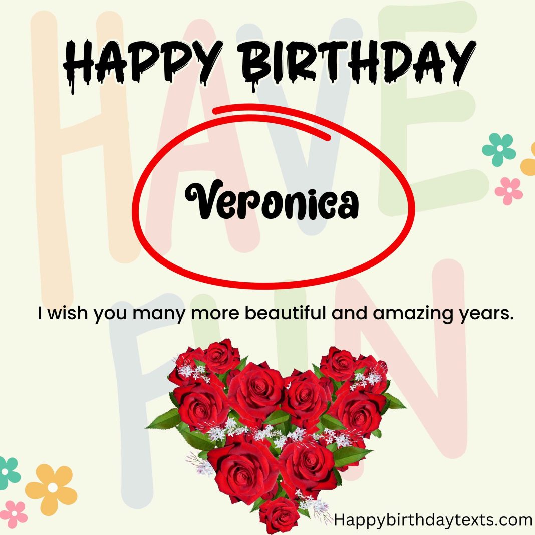 Happy Birthday Veronica Image with Roses