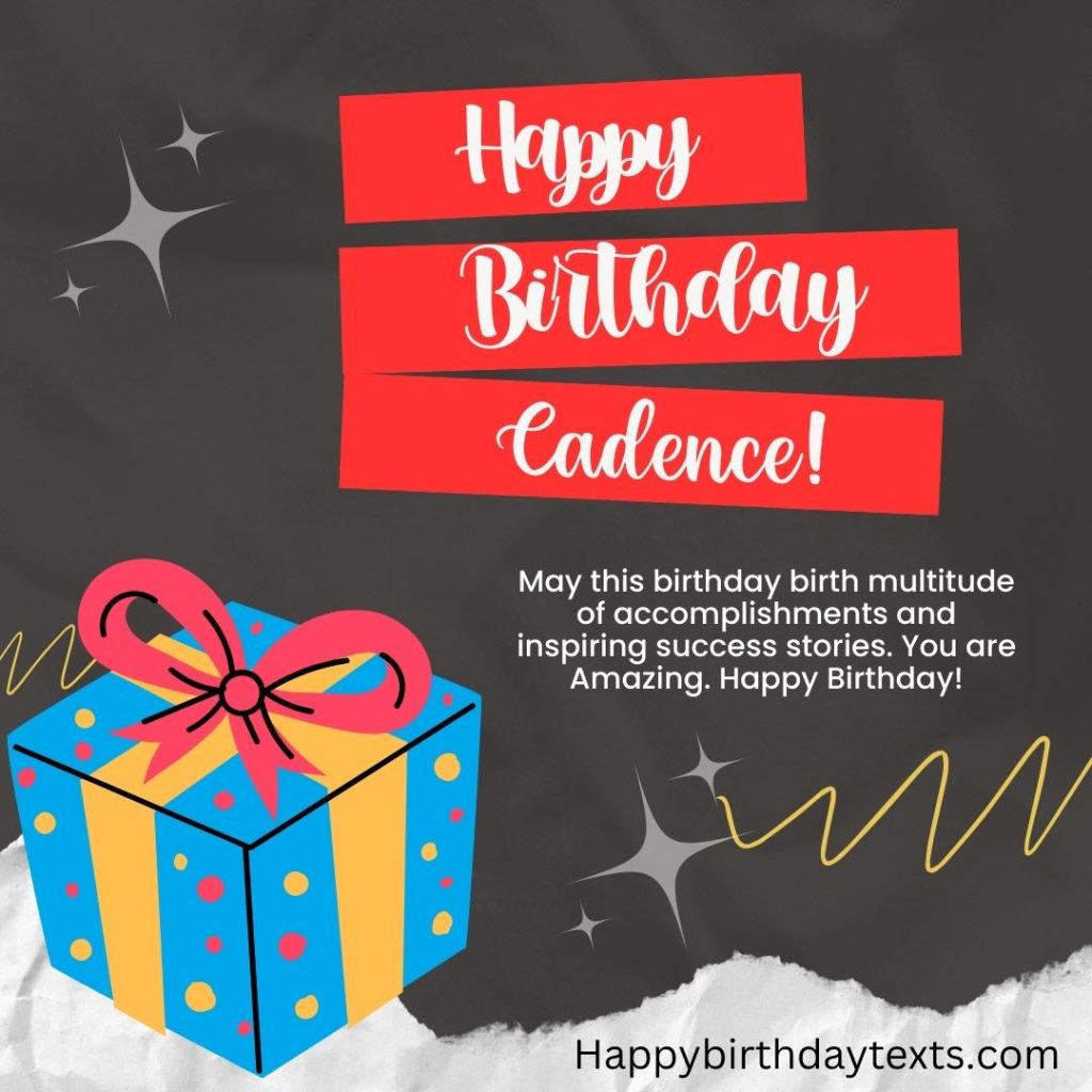 Happy Birthday cadence image with a birthday gift