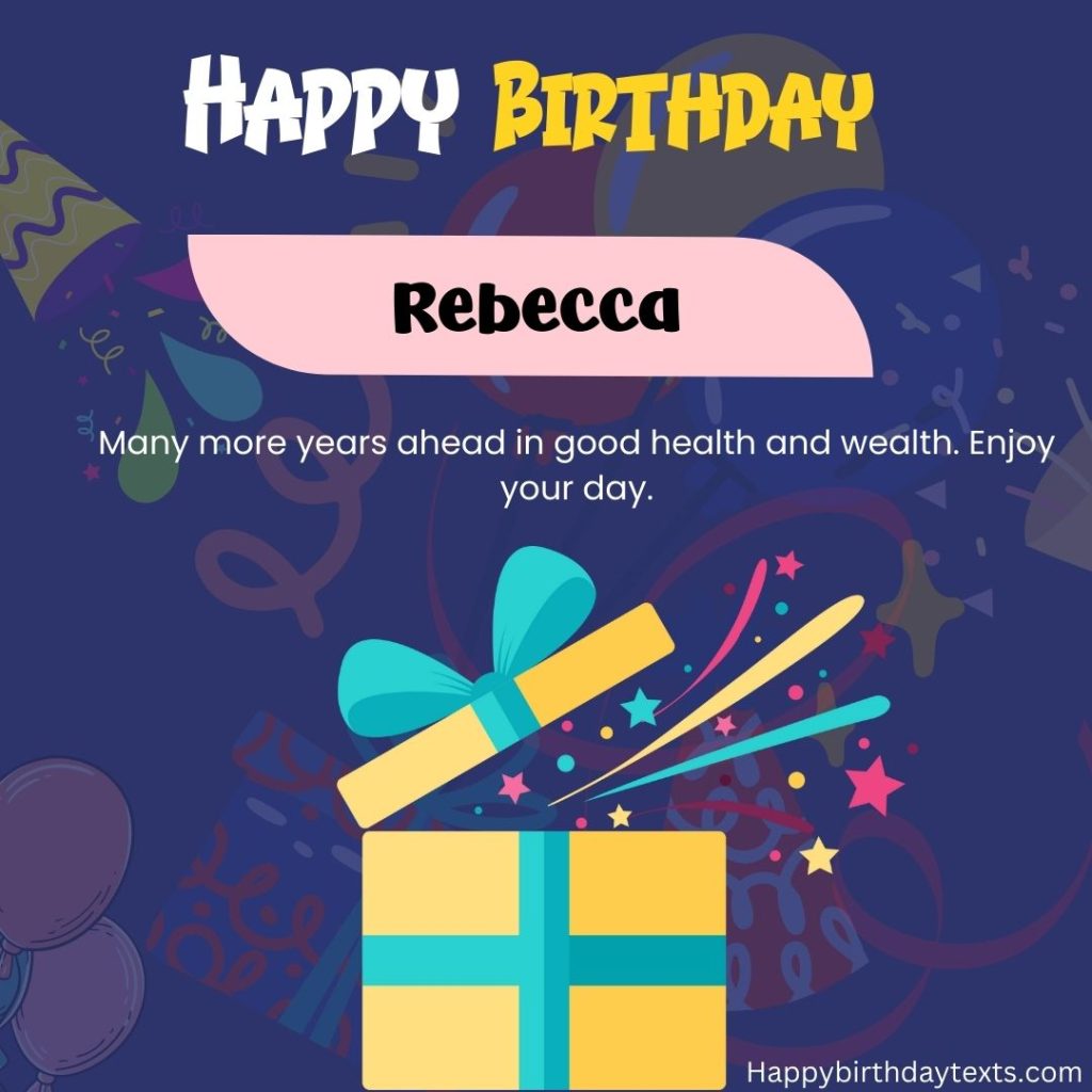 A well designed Happy Birthday Rebecca Card