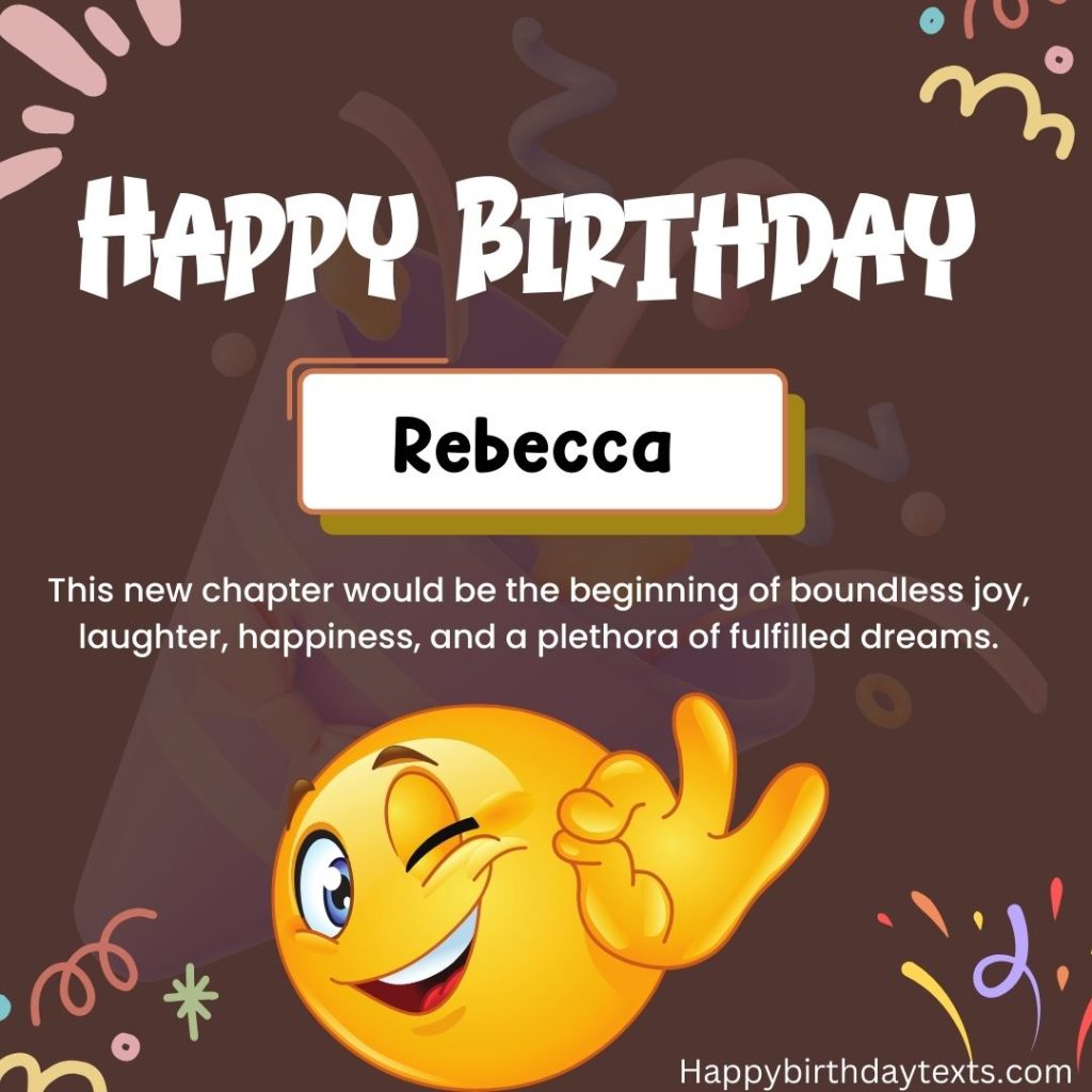 A well designed Happy Birthday Rebecca Card